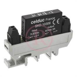 رله الكترونيكي تك فاز روبردي با سوکت ریل خور سلدوک XKD10306 Celduc